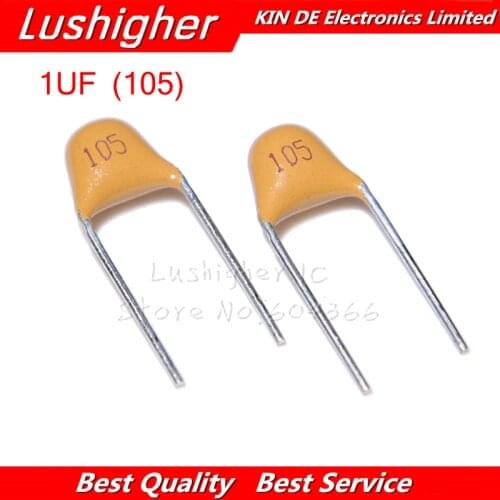100PCS 1UF MLCC 20% 5.08MM 105 50V MLCC Multilayer Monolithic Ceramic Capacitor 0805