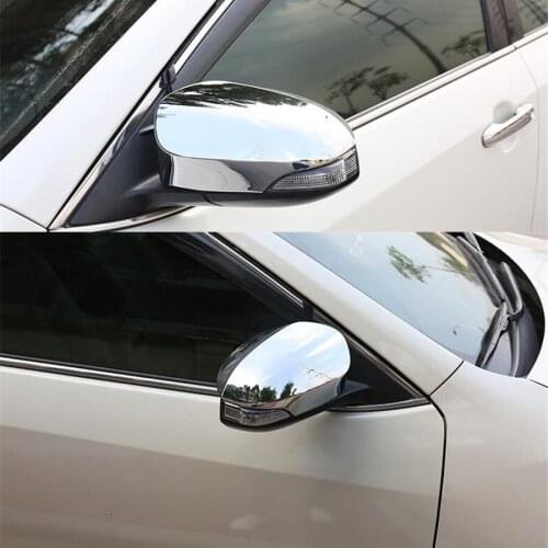 2Pcs/set Exterior Front Car Side Rearview Mirror Cover Trim Chromium Styling Protector Accessory For Toyota Camry 2015