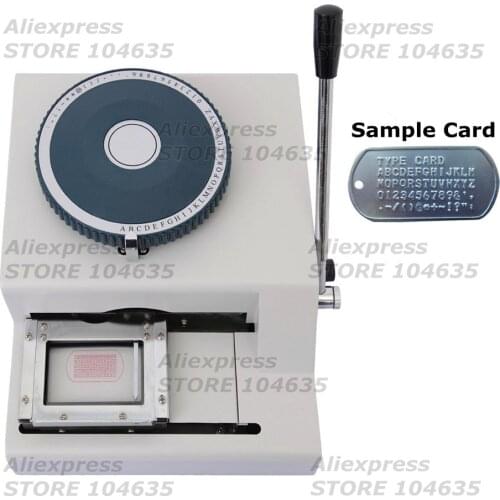 52 Characters Manual GI Military Steel Metal PET Dog Tags Embosser ID Card Embossing Stamping Machine,Steel Embossed Machine