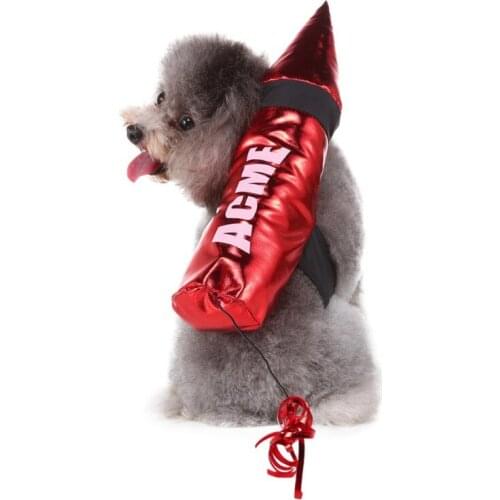 Pet Dog Cat Costume Halloween Rocket Costume Pet Suit Dog Dress Up Accessories Party Christmas Clothes Fancy Pet Party Apparels