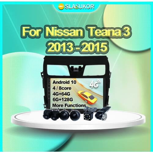 6+128G For Nissan Teana J33 2013 2014 2015 Android Auto Multimedia Video Car Radio Navigation GPS 4G DVD No 2din Cable Canbus