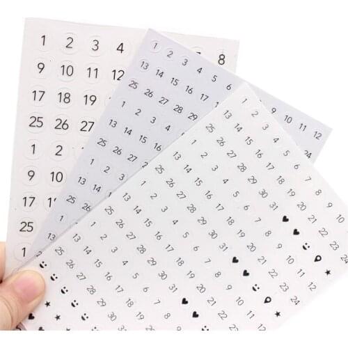 Black Numbers Self- adhesive Sticker for Scrapbooking/ DIY Crafts/ Card Making Decoration