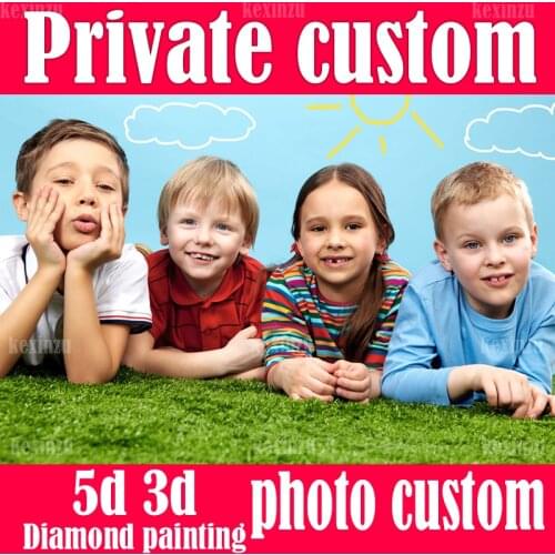 Kexinzu Photo custom!Private custom!DIY 5D square/round diamond Painting Cross Stitch 3D mosaic Wall sticker home decoration BK