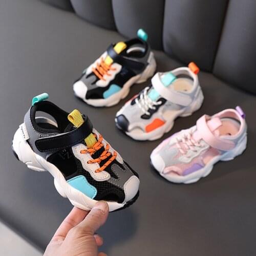 Kids Fashion Breathable Mesh Toddler Shoes Girls Light Baby Casual Non-slip Soft Sole Running Shoes Boys Outdoor Beach Shoes