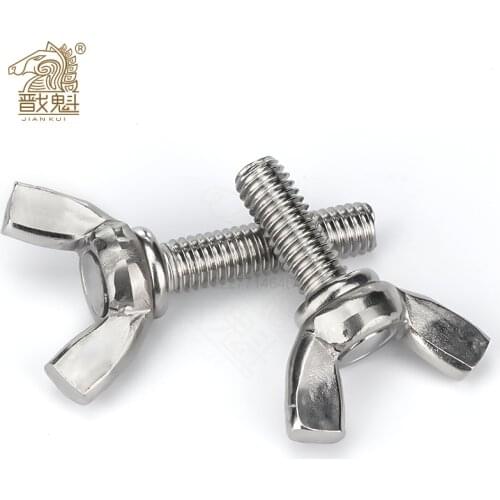 Wing bolts butterfly bolts1-5pcs DIN316 M3 M4 M5 M6 M8 M10 wing head thumb screws 304 stainless steel claw hand tighten
