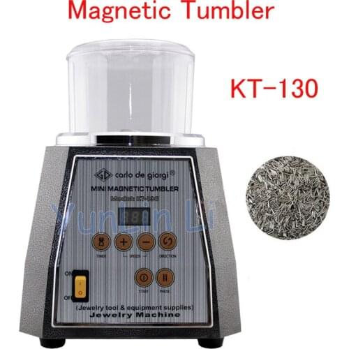 Magnetic Tumbler 130mm Jewelry Polisher Metals Polisher & Finisher Super Finishing Polishing machine KT-130