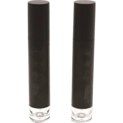 5ML 50pcs/lot Matte Black Empty Lip Gloss Tube DIY Frosted Black Liquid Lipstick Storage Bottle Clear Bottom Lipgloss Package