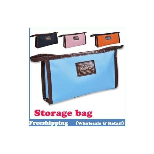 Storage bag Multifunctional candy color makeup bag multi-function receive bag 20*13.5cm free shipping