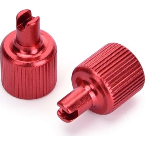 2PCS Multi-functional Schrader Valve Cap Aluminum Alloy Road Bike Bicycle MTB Cycling Valve Removal Tool