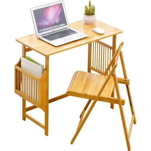 Multi functional folding table modern simple solid wood computer desk for children