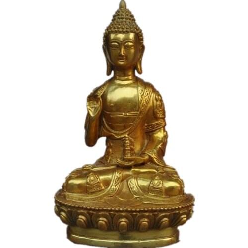 MOEHOMES Tibet Buddhism Bronze Sakyamuni Tower Tathagata Buddha Statue halloween Metal crafts feng shui home Decoration