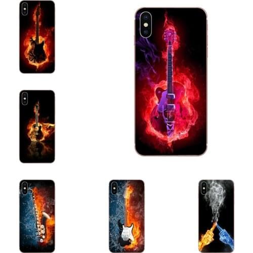 Soft Silicone TPU Transparent Phone Case For HTC U11 Life Capa U11 Plus U 11 U12 Life Art Fire And Ice Guitar Music