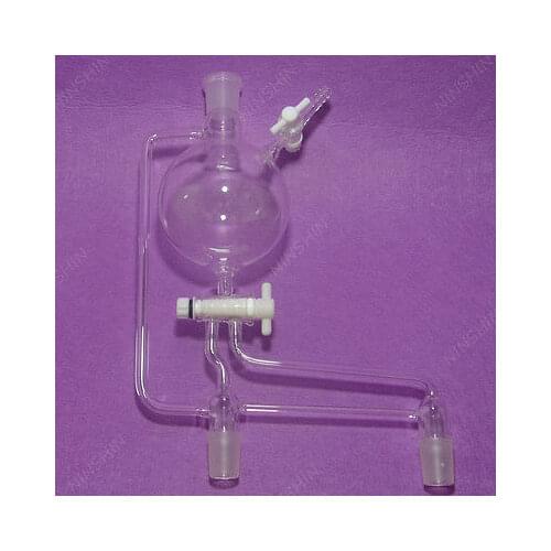 250ml,24/29,Solvent Distillation Head,Still-Head With High Vacuum Valve,Lab Glassware