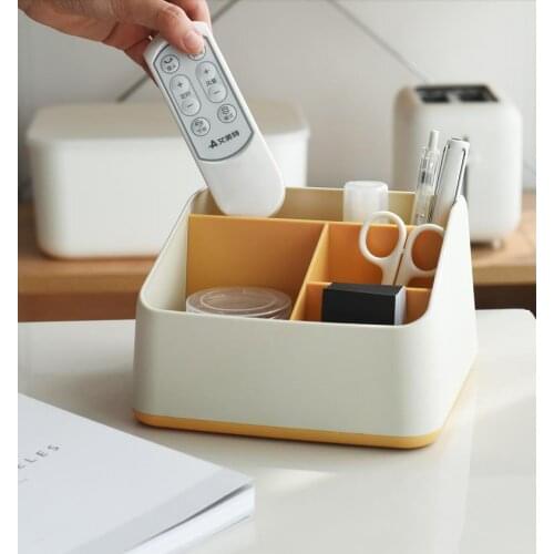 Desktop Storage Box Key Remote Control Compartment Storage Desk Stationery Miscellaneous Cosmetics Finishing Box