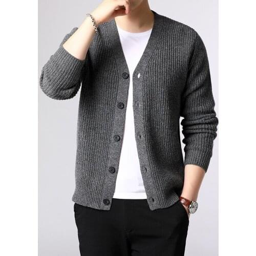 2021 New Fashion Brand Sweater Men Cardigan Thick Slim Fit Jumpers Knitwear Warm Winter Korean Style Casual Clothing Male