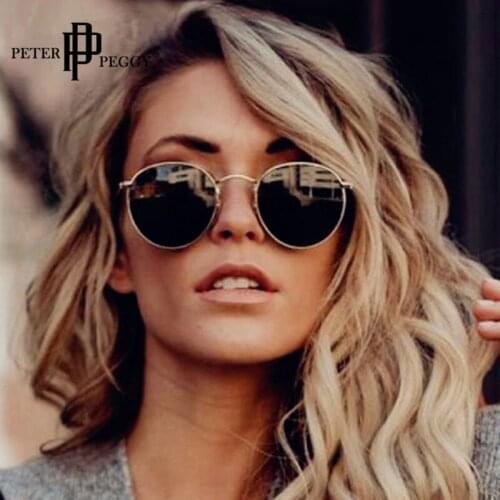 Vintage Round Sunglasses Women Men Luxury Brand Designer Sun Glasses ALloy Metal Frame Fashion Female Eyewear Shades UV400