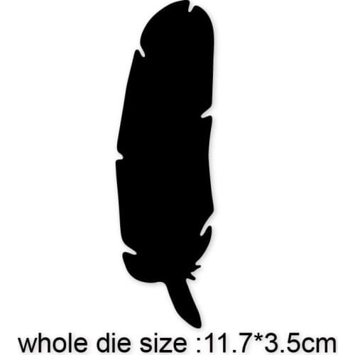 Feather 117*35mm Metal Cutting Die Stencils for DIY Scrapbooking Album Decorative Embossing Hand-on Paper Craft Cards