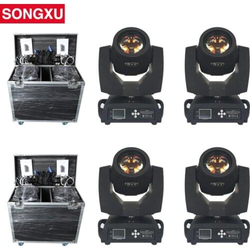 SONGXU Flight Case 2in1 4pcs Beam Lyre 230W 7R Moving Head Light 16 Facet Prism Beam Moving Head Light/SX-MH230