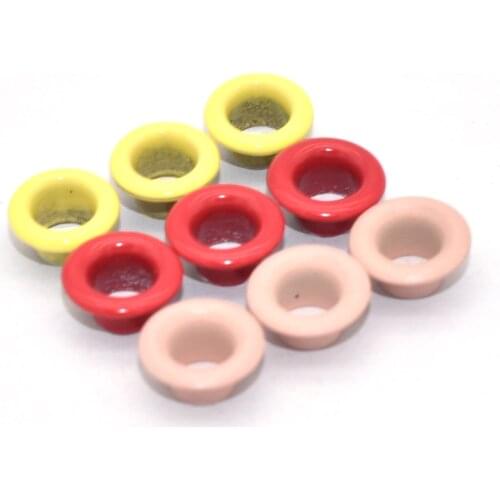4mm Brass Hole Eyelet with Washer in 3 color Leather Craft Grommet Mini Craft Supplies for Bags Doll Shoes Clothes Sewing 100pcs