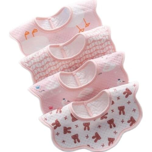 Newborn Baby Saliva Cotton Towel 3 PCS Four Seasons Boys and Girls Waterproof Bib Neck Feeding Apron Cotton Bandana Bibs