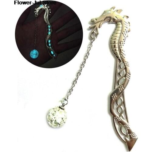 Luminous Glow In The Dark Bookmark Dragon Shape Bookmark Label Read Maker Bookmark For Books School Stationery