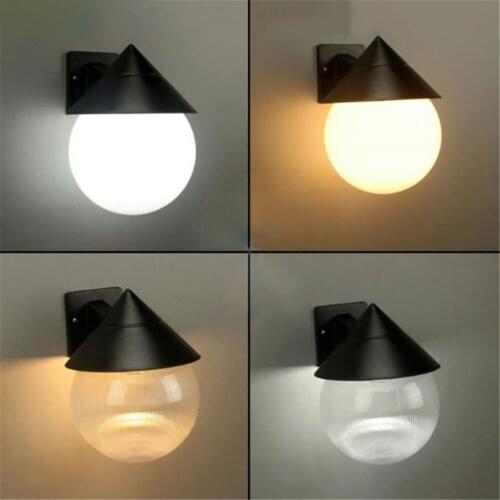 Outdoor Garden 7W led Porch Wall Lights IP54 E27 100-240V White Clear PVC Waterproof wall lamp For Corridor Balcony Stair yard