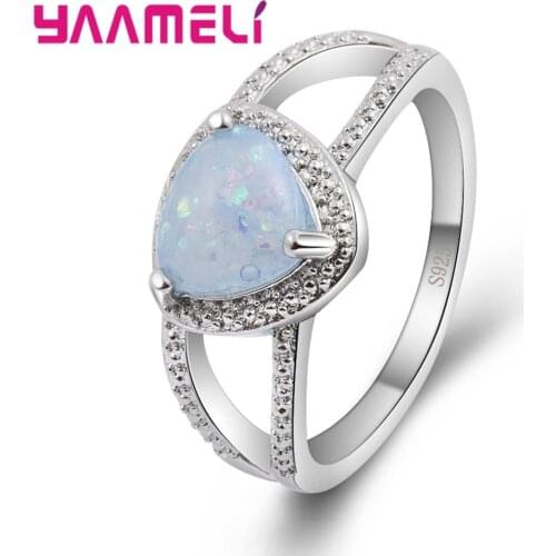 925 Sterling Silver Jewelry Fire Opal Rings Wedding Rings for Women Fashion Engagament Opal Purple Blue Accessories