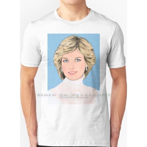 Lady Di T Shirt 100% Pure Cotton Lady Di Diana Royal Family Portrait Princess Vintage