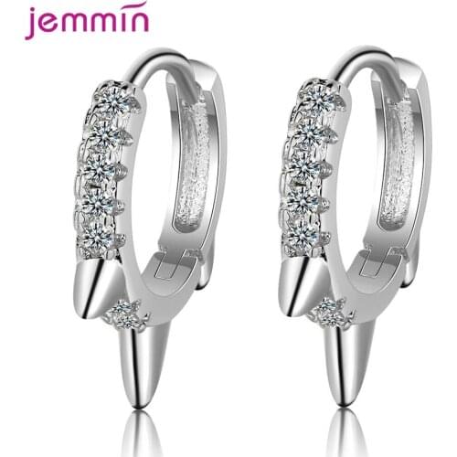 Ins Hot Jewelry 925 Sterling Silver Earring For Women Crystals Zirconia Earring Dropshipping Quality Statement Ear Hoop