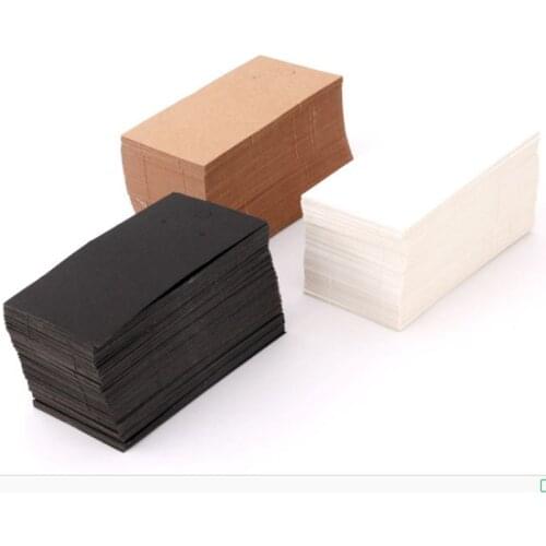 100Pcs 5 x 9Cm Kraft Paper Blank Jewelry Display Card Cardboard Earring Package Hang Tag Card Brown gift packaging