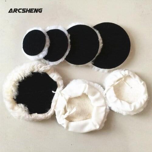 2 pieces 1" -7" Premium Quality Knit Buffing Pad Self-adhesive Wool Polishing Wheel Car Motorcycle Paint Car