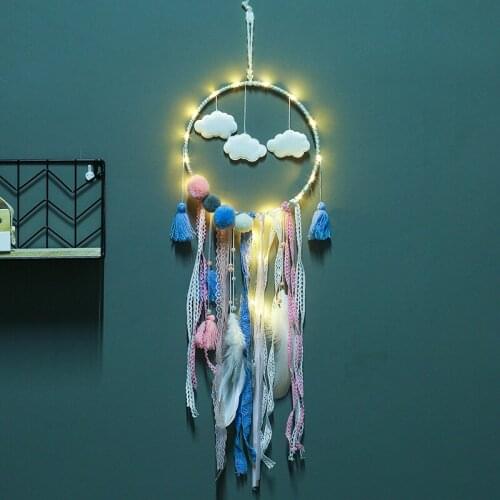 2020nordic Dream catcher Led Handmade modern christmas ornaments Wall Hanging home decoration accessories nursery decor tapestry