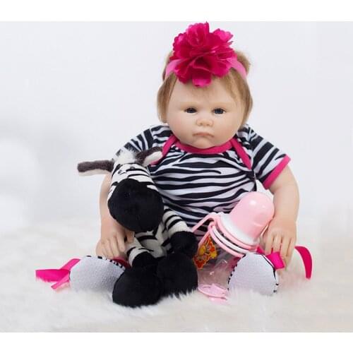 Nicery 20inch 50cm Bebe Doll Reborn Soft Silicone Boy Girl Toy Reborn Baby Doll Gift for Children Baby Doll RD50C036-OTD