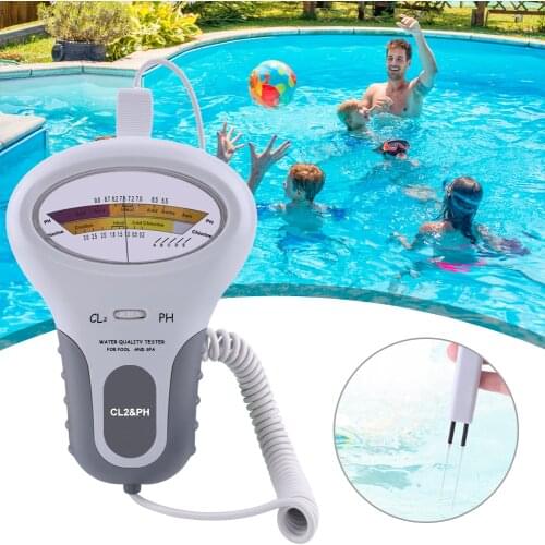 Water Quality PH Cl2 Level Tester Swimming Pool SPA Analytical Instruments Digital PH Meter Pool Spa Analytical Instruments Drop
