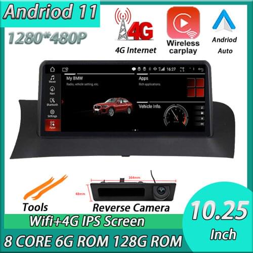 10.25" Android 10 6G+128G carplay For BMW X3 F25 X4 F26 CIC NBT System Autoradio Navigation GPS