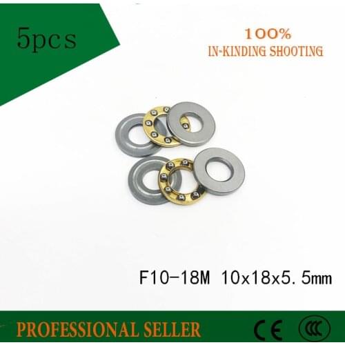 Free shipping High Quality 5pcs F10-18M Axial Ball Thrust Bearing 10x18x5.5mm F10-18M