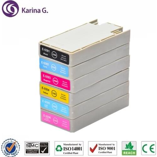 Compatible for Epson T5591 T5591 - T5596 Ink Cartridge suit for Epson RX700 Printer Ink Cartridge