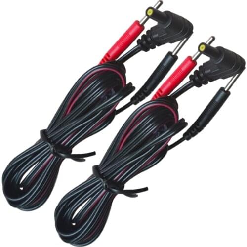Digital Tens Lead Wire EMS Replacement Electrodes Connection Cables 2mm For Electrotherapy Massage Equipment Health Care Tool