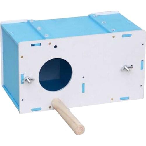 Wooden Birdhouse Pet Bird Breeding Box Parakeet Budgie Cockatiel Breeding Box Nest Box Nest Isolation Box