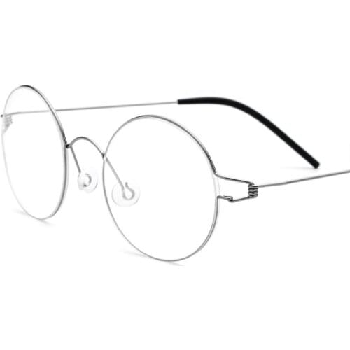 Men And Women Screwless Titanium Alloy Retro Round Glasses Frame Ultralight Glasses Frame Myopia Optical Glasses Frame 28607