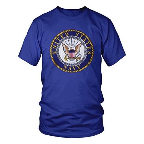 Hip Hop Novelty T Shirts MenS Brand Clothing United States Navy Distressed Seal