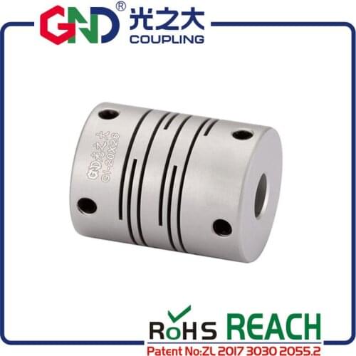 GND flexible gear coupling aluminum electric motor stepmotor parallel line coupler GI D28.5 L38
