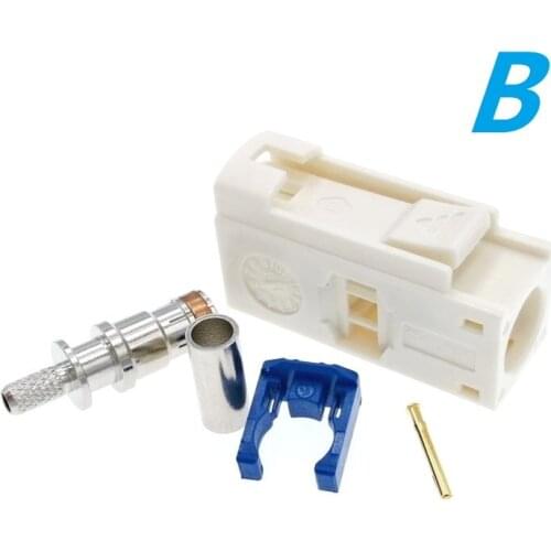 10pcs Fakra SMB B Female Jack 9001 Connector RG316 RG174 LMR100 For GPS Telematics Navigation