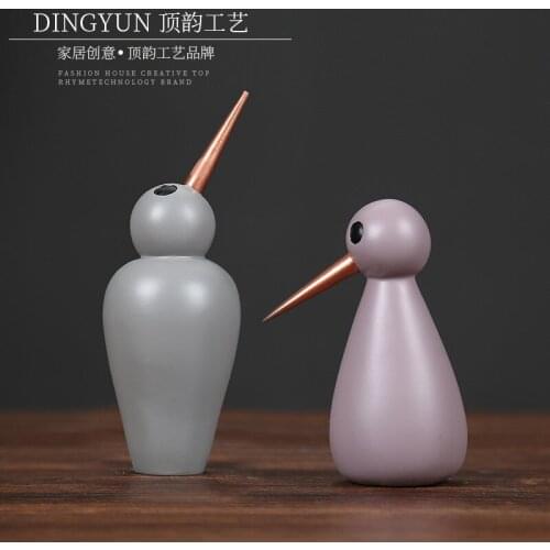 Creative Abstract woodpecker Statue Resin sculpture Crafts Simple Living Room Ornaments Home Office Store Decors Decorations