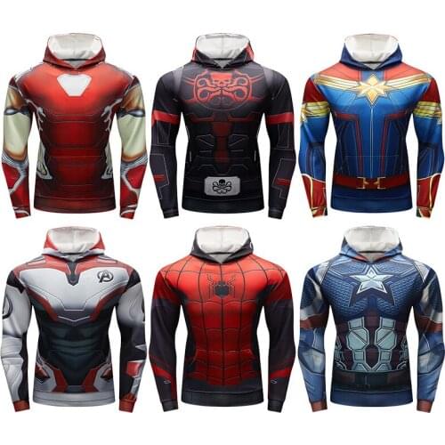 Running Hooded Jacke Fitness Training Sportswear Superhero 17 Colors Workout Bodybuilding Sweatshirt Mens Gym Sport Hoodies
