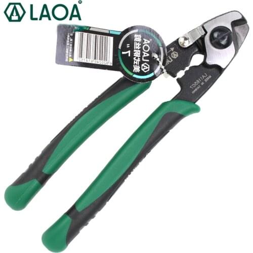 LAOA 7inch Wire Rope Cut Scissors Wire Cutters Multifunction American Type CR-MO Aviqtion Linesman Snips