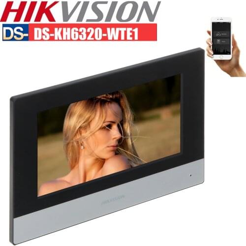 Mutil language hikvision DS-KH6320-WTE1 Video Intercom Indoor Station 7-Inch Touch Screen Standard POE WIFI Wireless Monitor