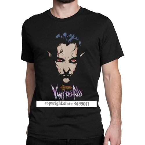 Men Castlevania T Shirts Vampires Game Video Game Anime Premium Cotton Fitness Tee Shirt Tshirts Oversized