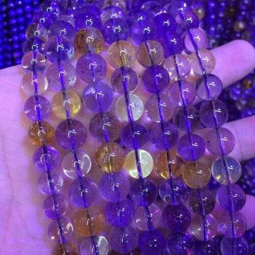 Natural amethyst/ citrine stone beads natural gemstone beads DIY loose beads for jewelry making strand 15" wholesale