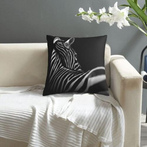 Zebra pillowcase printed cushion cover sofa waist pillow pillow cover